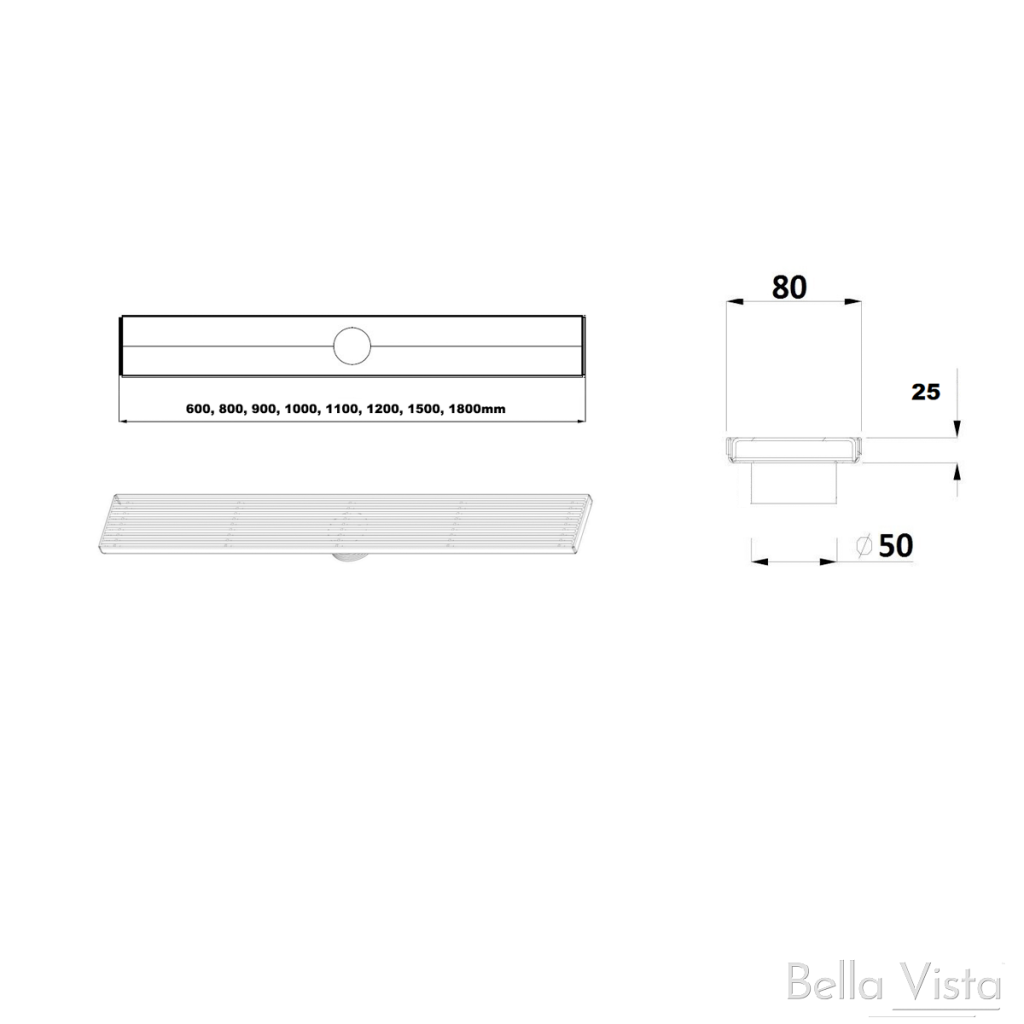 Project Shower Grate 800 – Stainless Steel