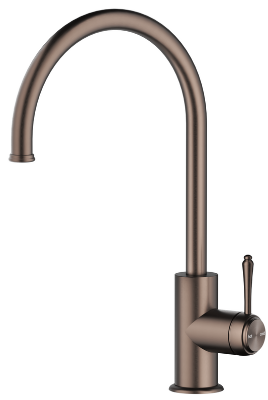 Mica Heritage Gooseneck Sink Mixer – Dusk Bronze