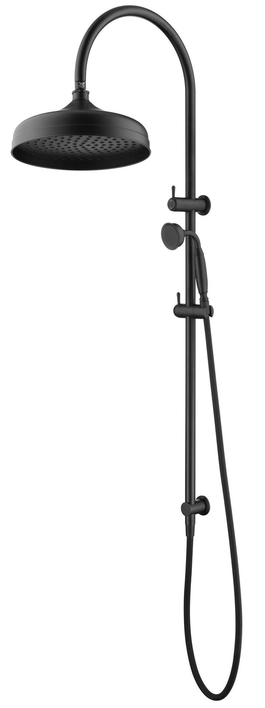 Mica Heritage Dual Shower Rail – Black