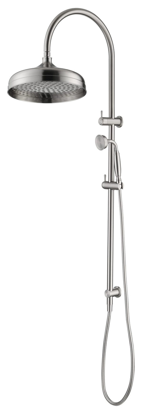 Mica Heritage Dual Shower Rail – Brushed Nickel