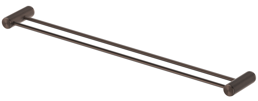 Mica Fluted Double Towel Rail – Dusk Bronze