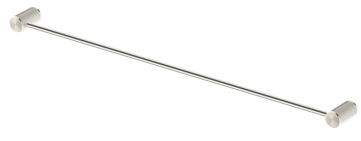 Mica Fluted Single Towel Rail – Brushed Nickel