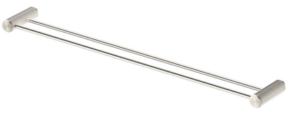 Mica Fluted Double Towel Rail – Brushed Nickel