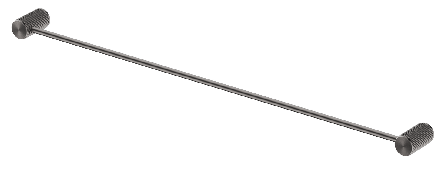Mica Fluted Single Towel Rail – Gunmetal