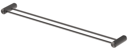 Mica Fluted Double Towel Rail – Gunmetal