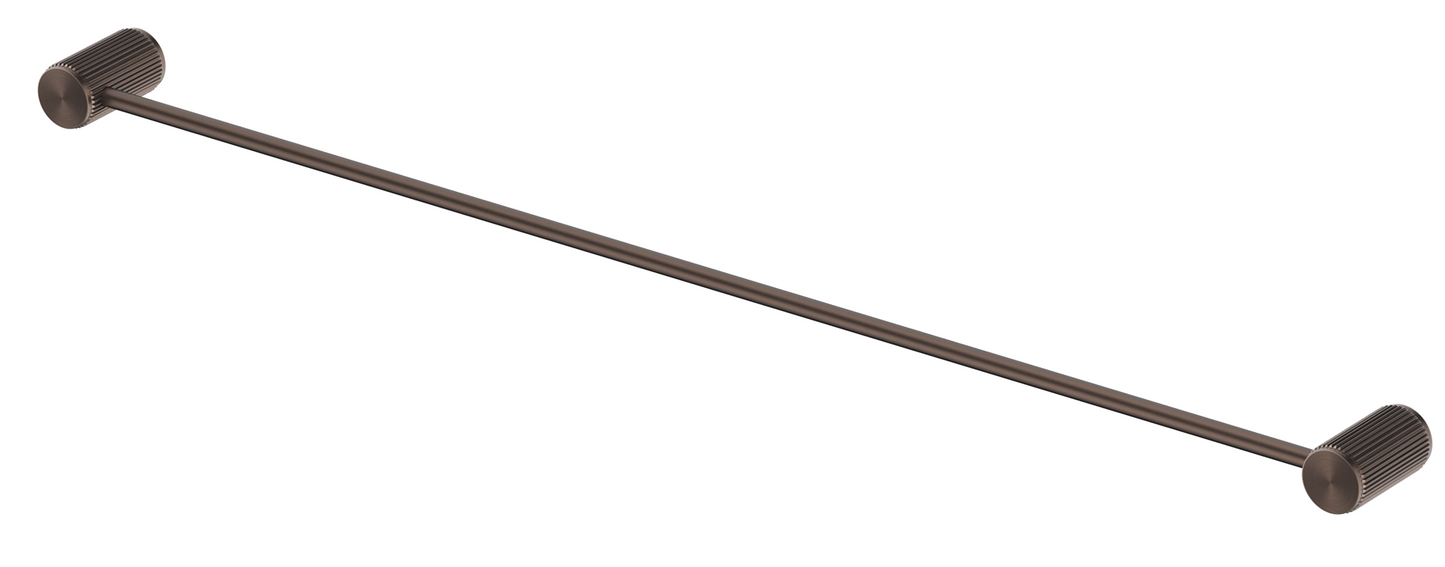 Mica Fluted Single Towel Rail – Dusk Bronze