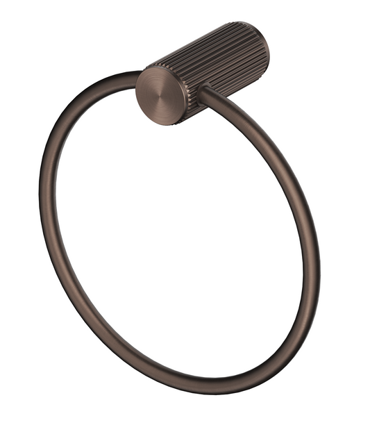 Mica Fluted Towel Ring – Dusk Bronze