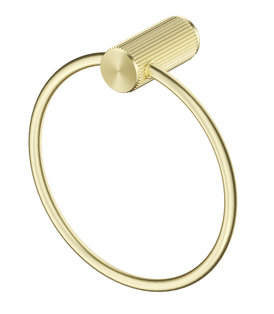 Mica Fluted Towel Ring – French Gold