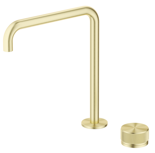 Mica Fluted Soft-Square Hob Sink/Basin Mixer Set – French Gold