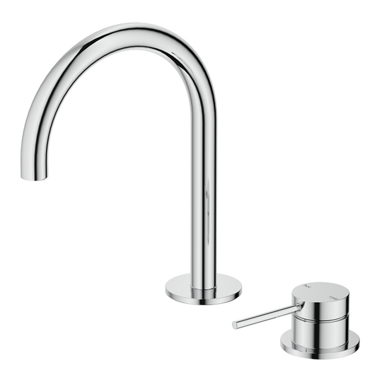 Mica Gooseneck Hob Basin Mixer Set – Chrome
