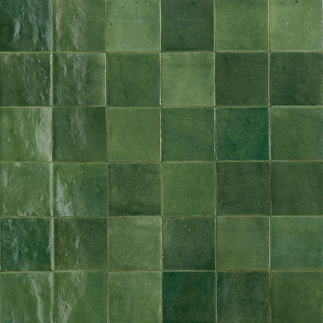 Zellige Forrest Green Gloss 10x10