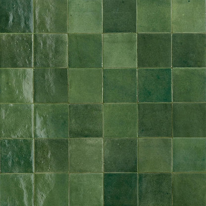 Zellige Forrest Green Gloss 10x10