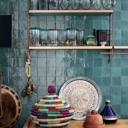 Zellige Deep Teal Gloss 10x10