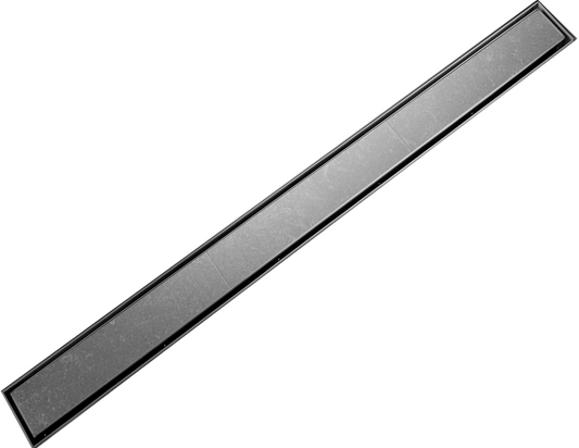 Builders Shower Grate 1100 - Tile Insert - Black & Stainless – Black