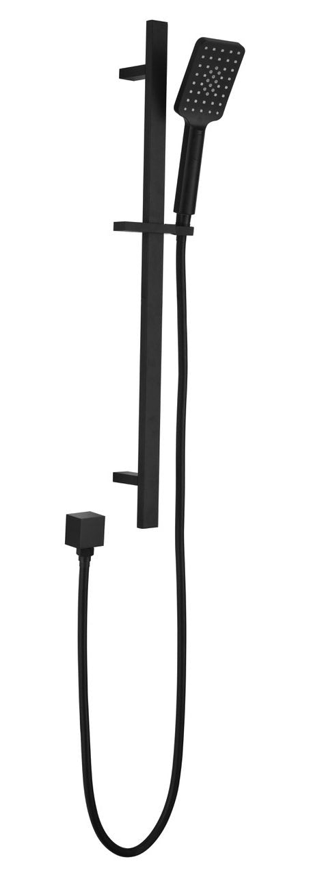 Cresta Single Shower Rail – Black
