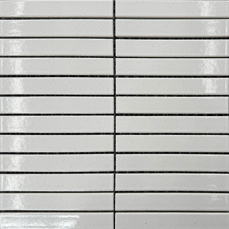 Sabi Finger Mosaic White Glazed Gloss 30x30 2.2x14.7