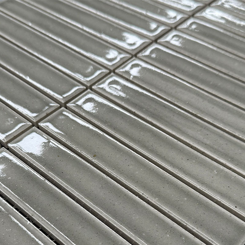 Sabi Finger Mosaic Grey Glazed Gloss 30x30 2.2x14.7