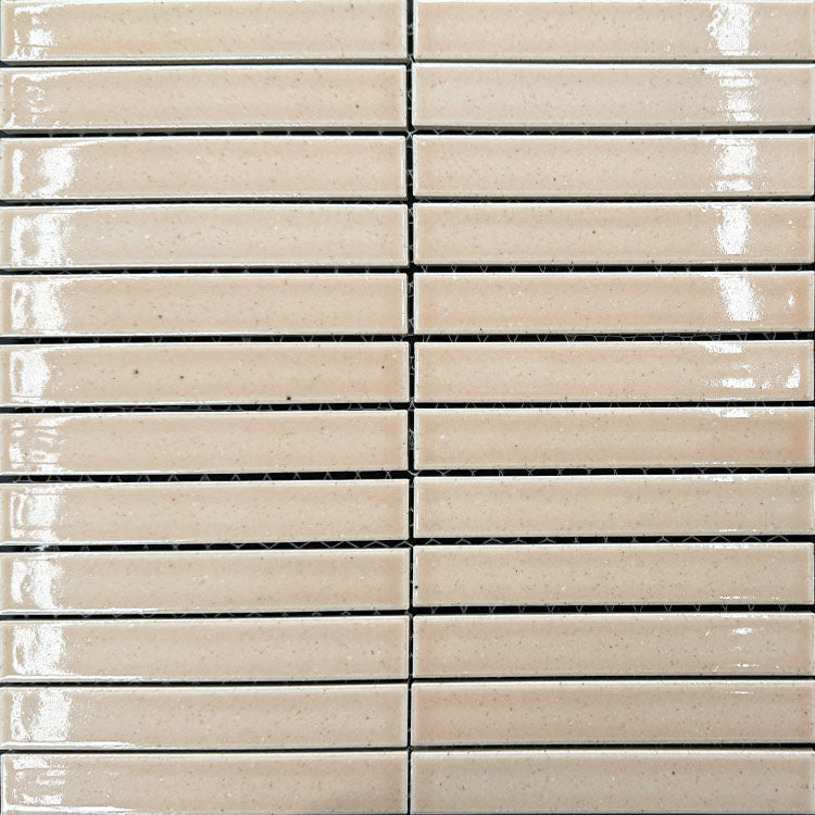 Sabi Finger Mosaic Pink Glazed Gloss 30x30 2.2x14.7
