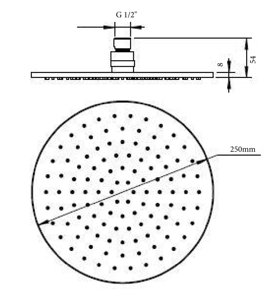 LVB Mica Shower Head - 250mm