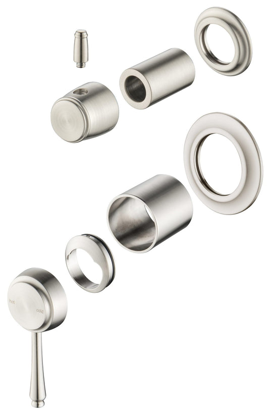 Mica Heritage Shower Mixer Diverter - TRIM KIT ONLY – Brushed Nickel