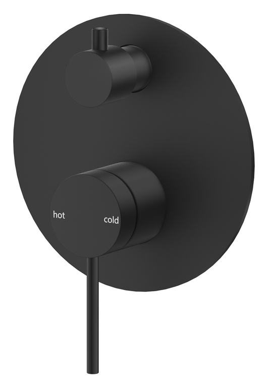 Mica Shower Mixer Diverter - 1P - TRIM KIT ONLY – Black