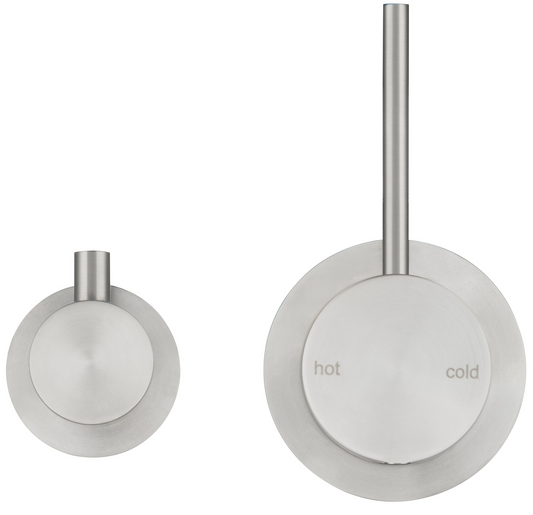 Mica Shower Mixer Diverter - Sideways Reverse - TRIM KIT ONLY – Brushed Nickel