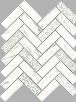 Signature Herringbone Glass 3X9.8