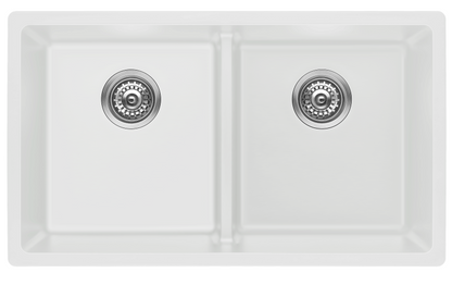 Fomos Sink 790 x 460mm - Double Bowl – White