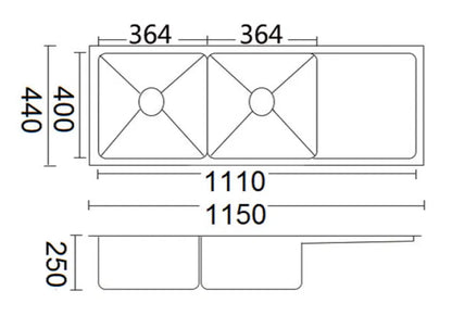 Luminare Sink 1150 x 440mm