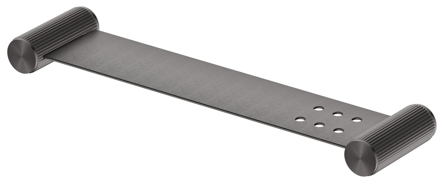 Mica Fluted Stainless Shelf - 400mm – Gunmetal