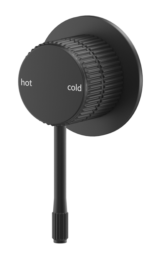 Mica Fluted Shower Mixer – Black