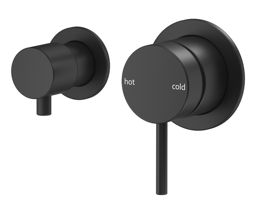 Mica Shower Mixer Diverter - Sideways - TRIM KIT ONLY – Black
