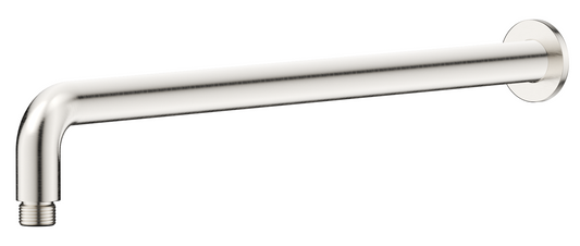 Mica Wall Shower Arm - 450mm - Curved – Brushed Nickel