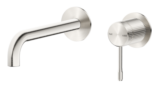 Mica Fluted Wall-Spout Combo – Brushed Nickel