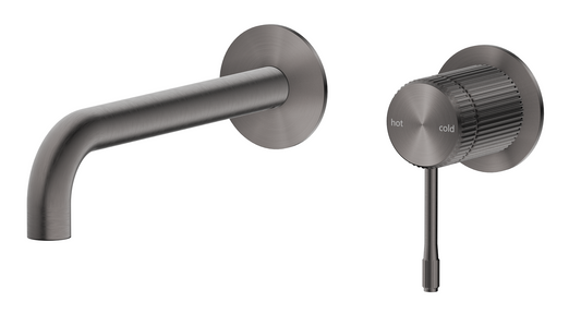 Mica Fluted Wall-Spout Combo – Gunmetal