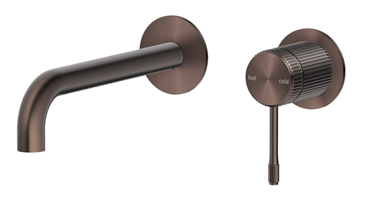 Mica Fluted Wall-Spout Combo – Dusk Bronze
