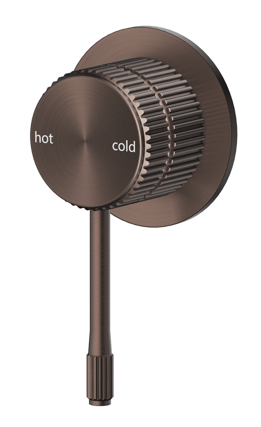 Mica Fluted Shower Mixer – Dusk Bronze