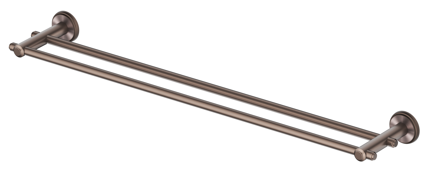 Mica Heritage Double Towel Rail – Dusk Bronze