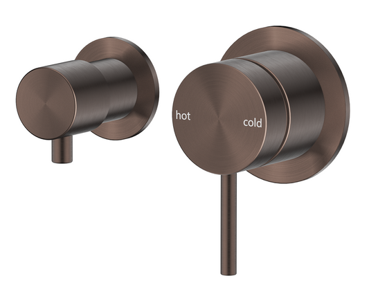 Mica Shower Mixer Diverter - Sideways - TRIM KIT ONLY – Dusk Bronze