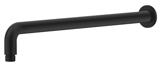 Mica Wall Shower Arm - 450mm - Curved – Black