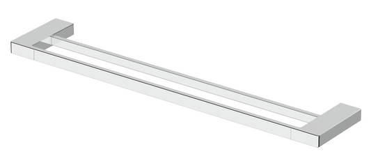Milos Double Towel Rail 800 – Chrome