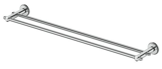 Mica Heritage Double Towel Rail – Chrome