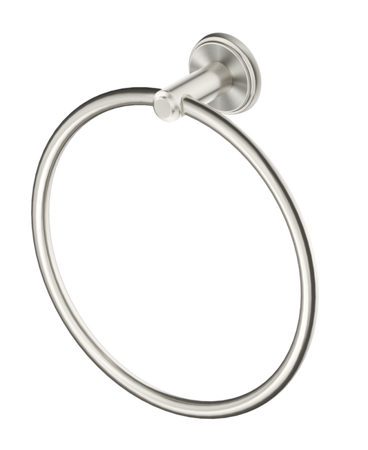 Mica Heritage Towel Ring – Brushed Nickel