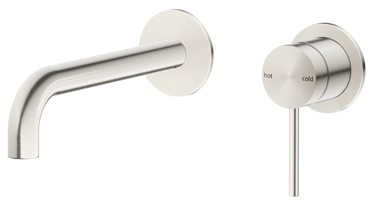 Mica Wall-Spout Combo - Curved Spout - 2P - TRIM KIT ONLY – Brushed Nickel