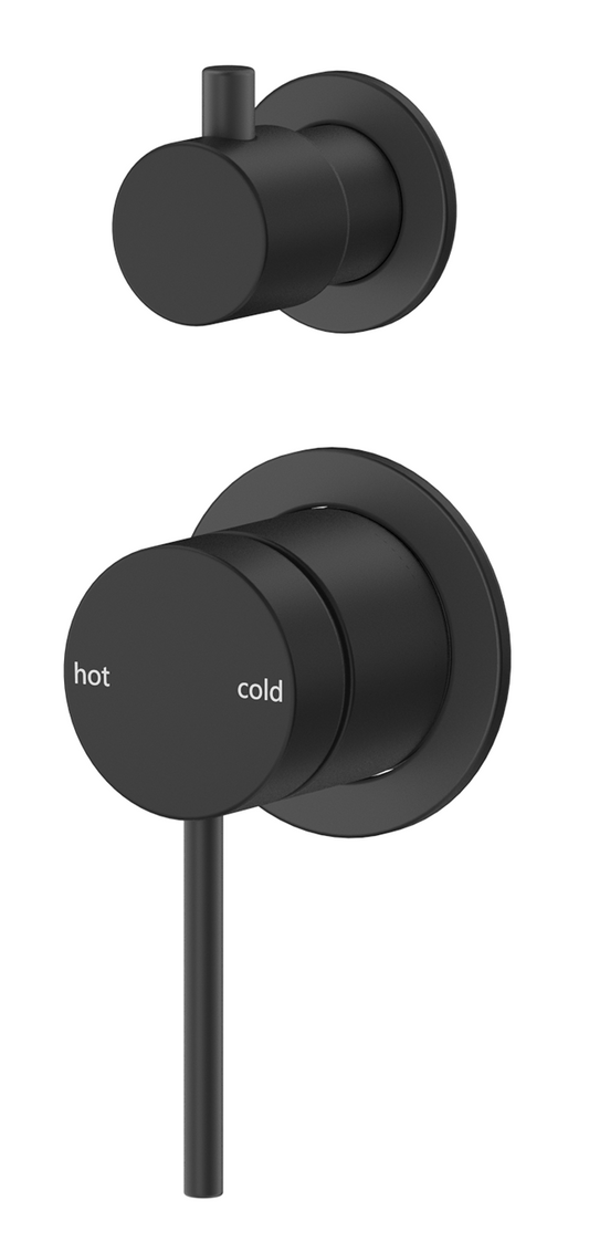 Mica Shower Mixer Diverter - 2P - TRIM KIT ONLY – Black