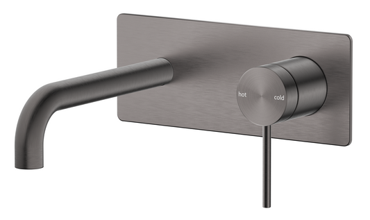Mica Wall-Spout Combo - Curved Spout - 1P - TRIM KIT ONLY – Gunmetal