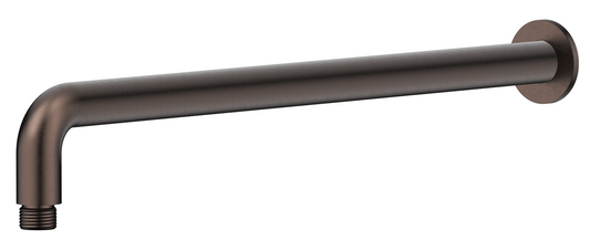 Mica Wall Shower Arm - 450mm - Curved – Dusk Bronze