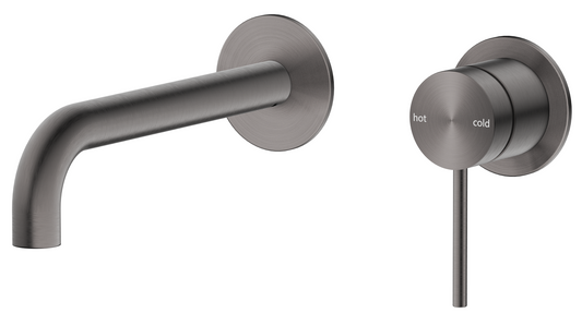 Mica Wall-Spout Combo - Curved Spout - 2P - TRIM KIT ONLY – Gunmetal