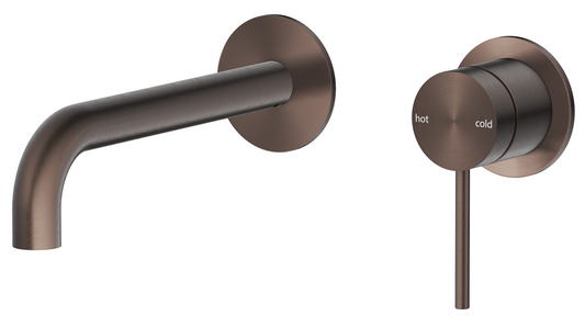 Mica Wall-Spout Combo - Curved Spout - 2P - TRIM KIT ONLY – Dusk Bronze