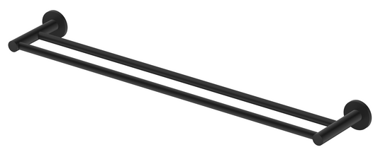 Mica Double Towel Rail 600 – Black